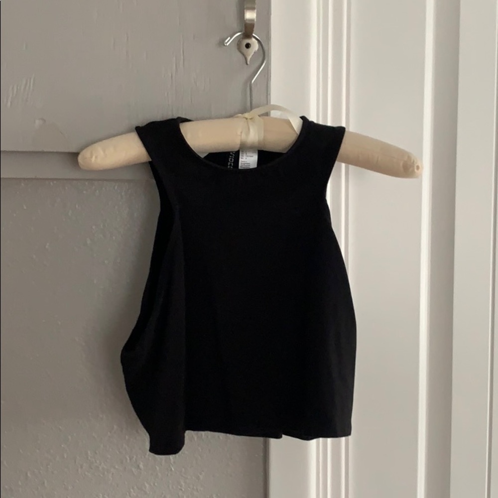 H&M, Halter Crop Top, Black, L
